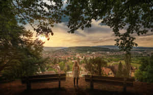 Zurich Sunset Viewpoint Wallpaper