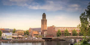 Zwolle Cityscapewith Historic Tower Wallpaper