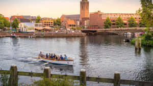 Zwolle Cityscapewith Rowing Team Wallpaper