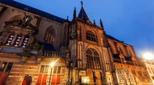 Zwolle Historical Church Evening View Wallpaper